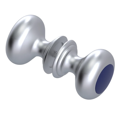 Rubinet Shower Door Knob (set) Satin Chrome