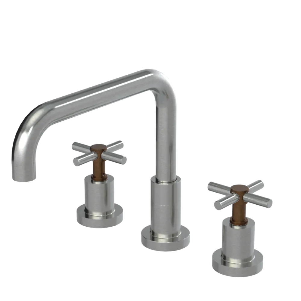 Rubinet Widespread Kitchen Set Satin Nickel
