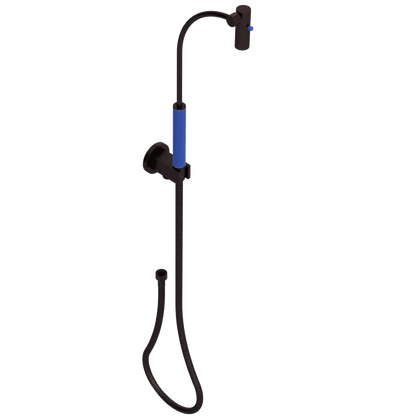 Rubinet Hand Held Shower Bidet with Extended Reach & Dual Function Spray Including Wall Bracket with Supply & Hose (Round) Oil Rubbed Bronze