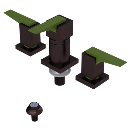 Rubinet Bidet Fitting with Spray, Diverter, and Vacuum Breaker (less drain) Tuscan Brass