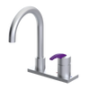 Rubinet 4" Centre Single Control Lav. Set. (less drain) Satin Chrome