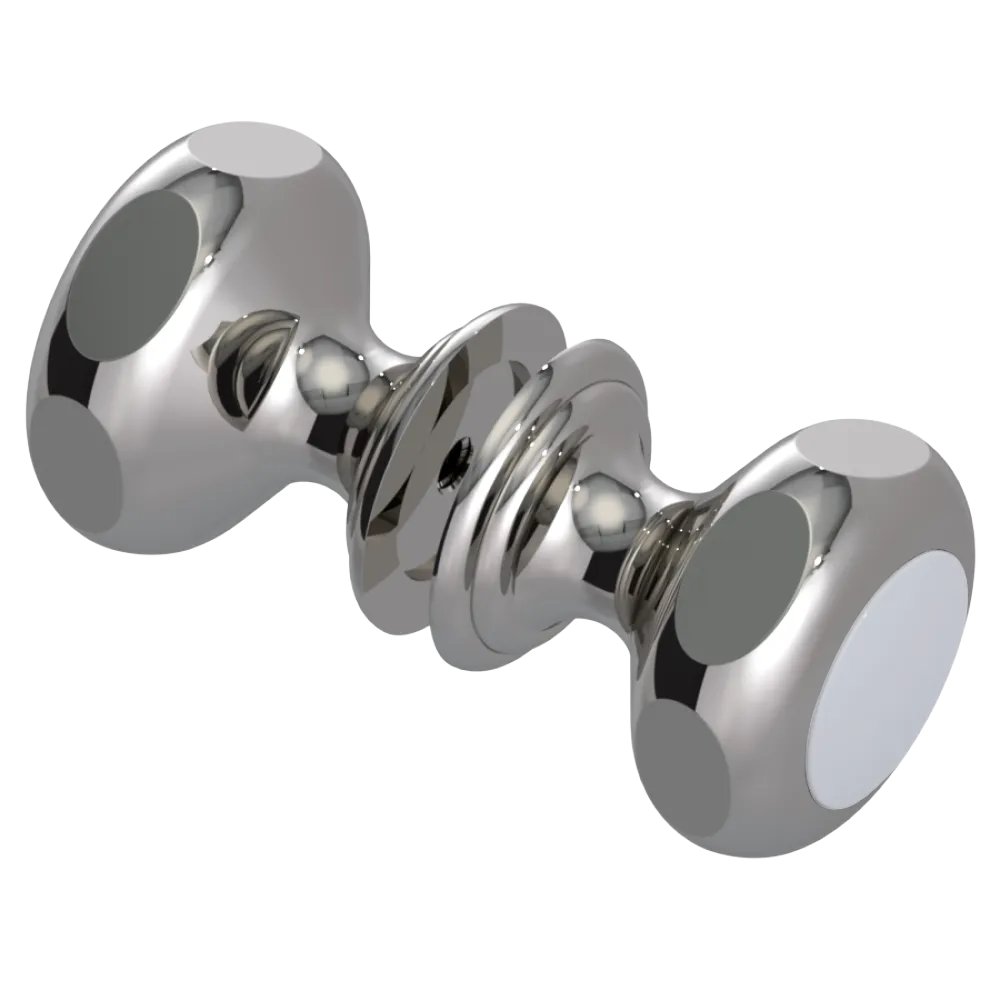 Rubinet Shower Door Knob (set) Polished Nickel