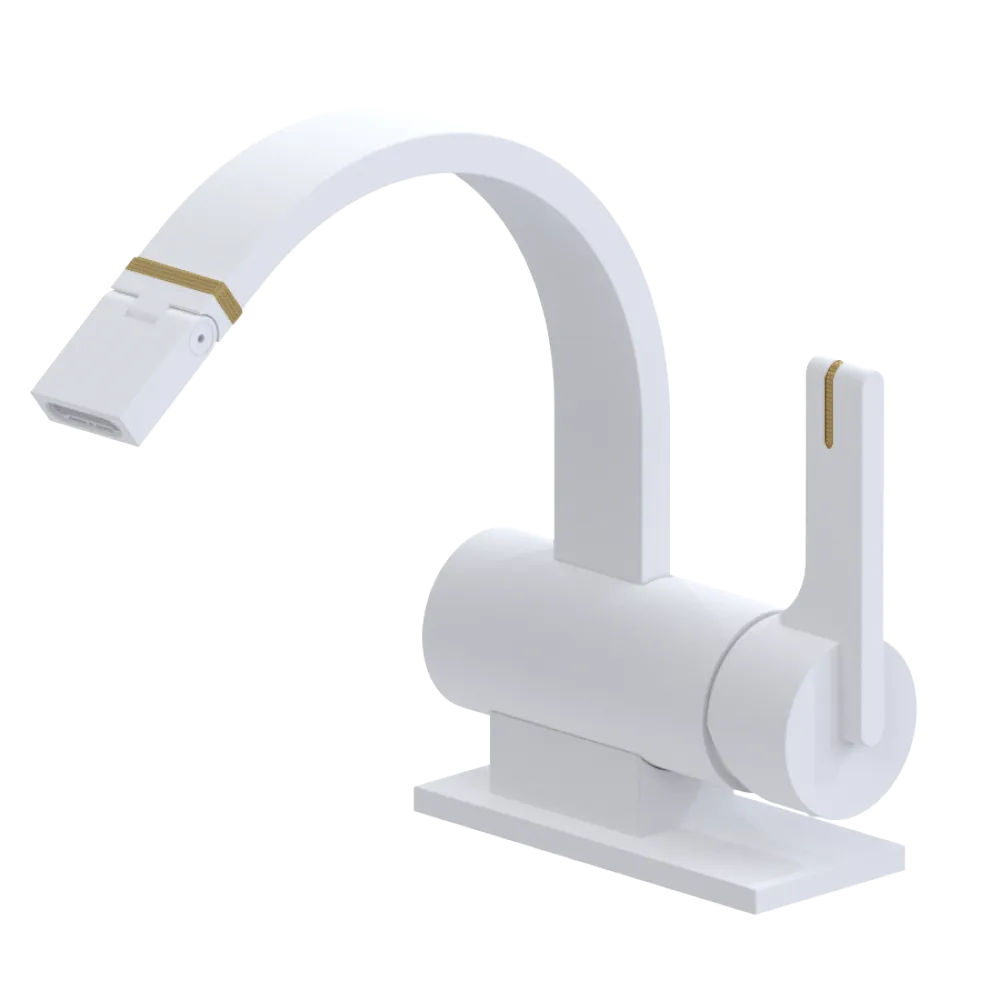 Rubinet Single Control Bidet Fitting (less drain) Matt White