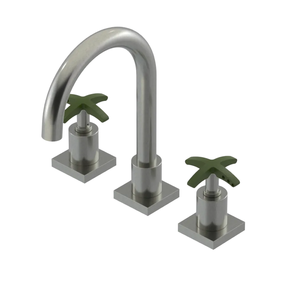 Rubinet Widespread Lav. Set. (less drain) Satin Nickel