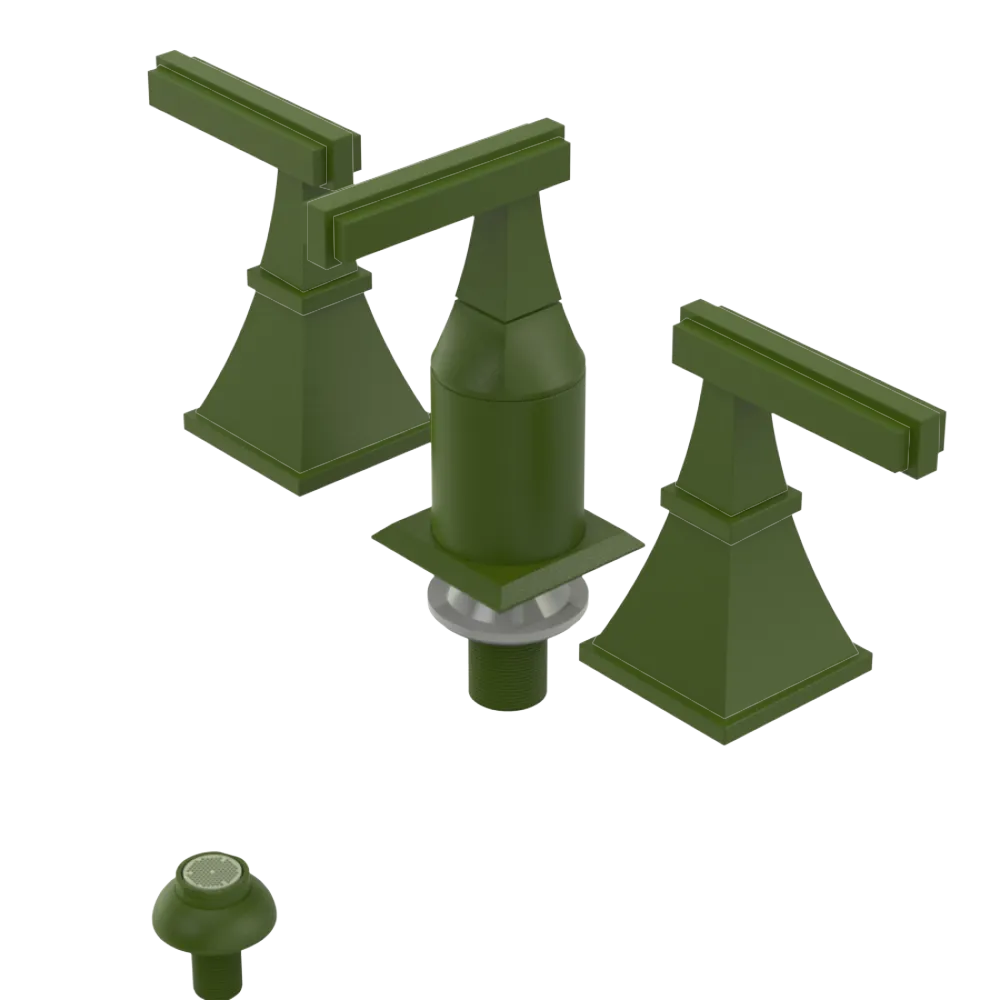 Rubinet Bidet Fitting with Spray, Diverter, and Vacum Breaker (Less Drain) Green Envy