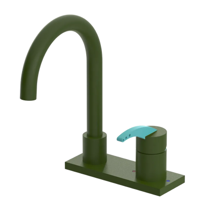 Rubinet 4" Centre Single Control Lav. Set. (less drain) Green Envy