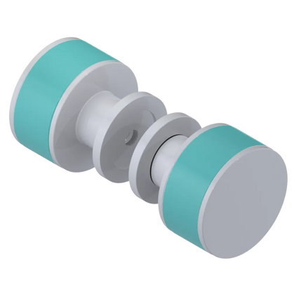 Rubinet Shower Door Knob (set) White