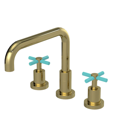 Rubinet Widespread Kitchen Set Natural Brass