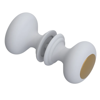 Rubinet Shower Door Knob (set) Matt White