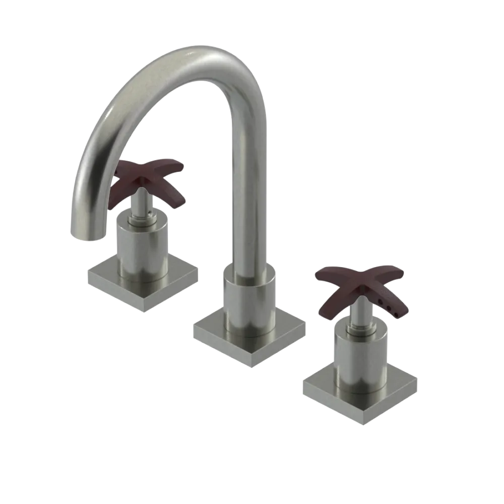 Rubinet Widespread Lav. Set. (less drain) Satin Nickel