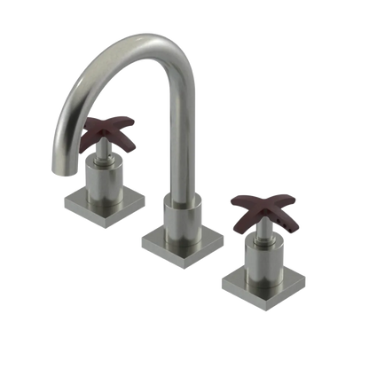 Rubinet Widespread Lav. Set. (less drain) Satin Nickel