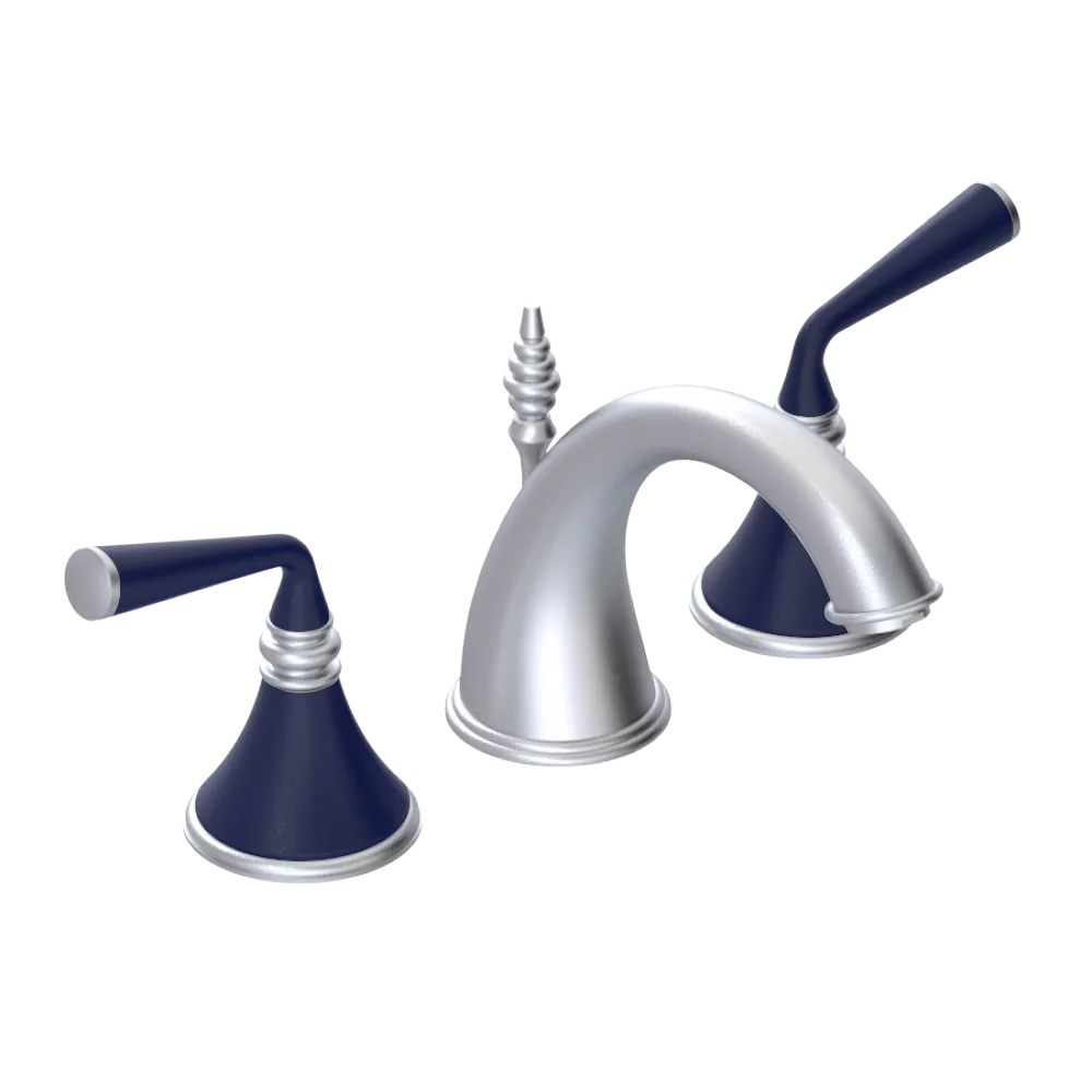 Rubinet Widespread Lav. Set. (less drain) Satin Chrome