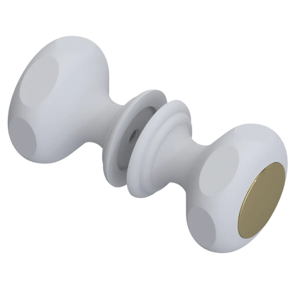Rubinet Shower Door Knob (set) Matt White