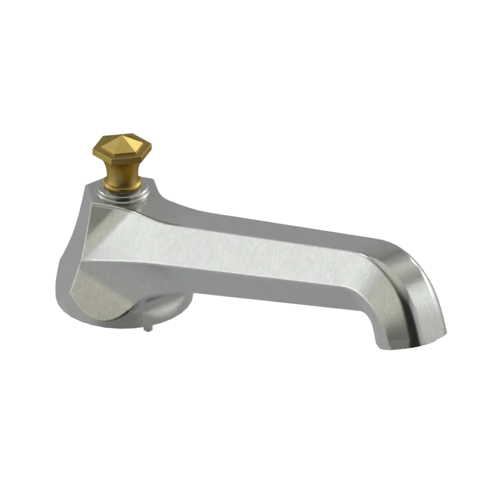 Rubinet Tub Filler Spout Deck Mount Satin Nickel