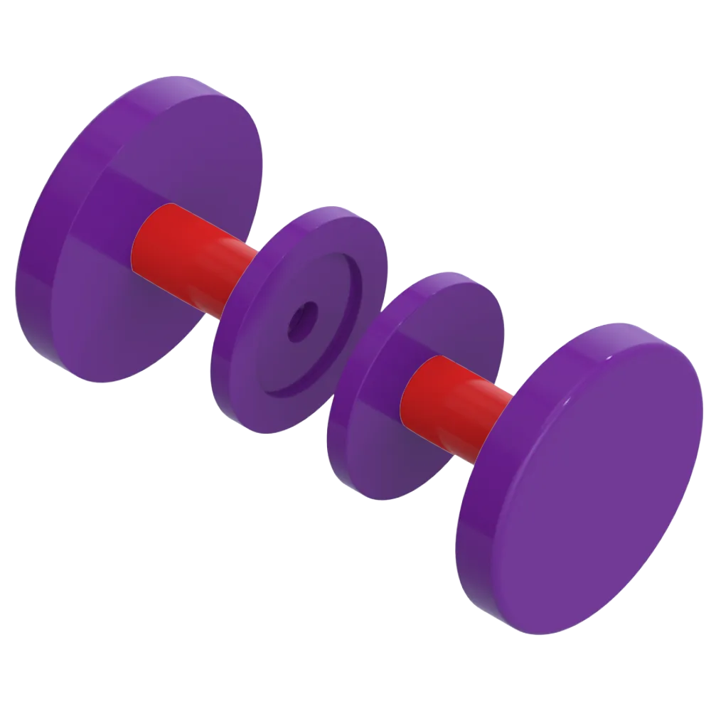 Rubinet Shower Door Knob (set) Purple Haze