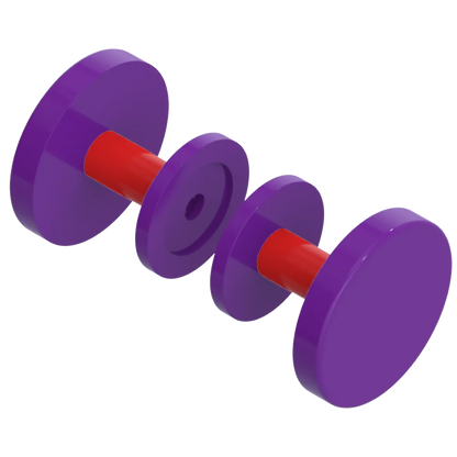 Rubinet Shower Door Knob (set) Purple Haze