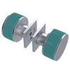 Rubinet Shower Door Knob (set) Satin Chrome