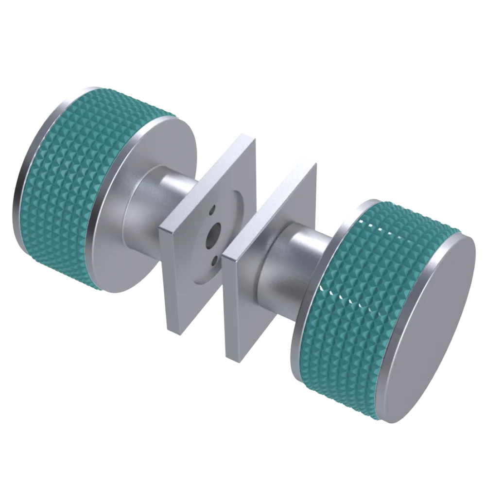 Rubinet Shower Door Knob (set) Satin Chrome