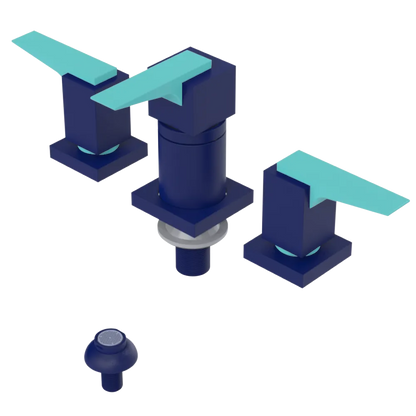 Rubinet Bidet Fitting with Spray, Diverter, and Vacuum Breaker (less drain) Midnight Blue