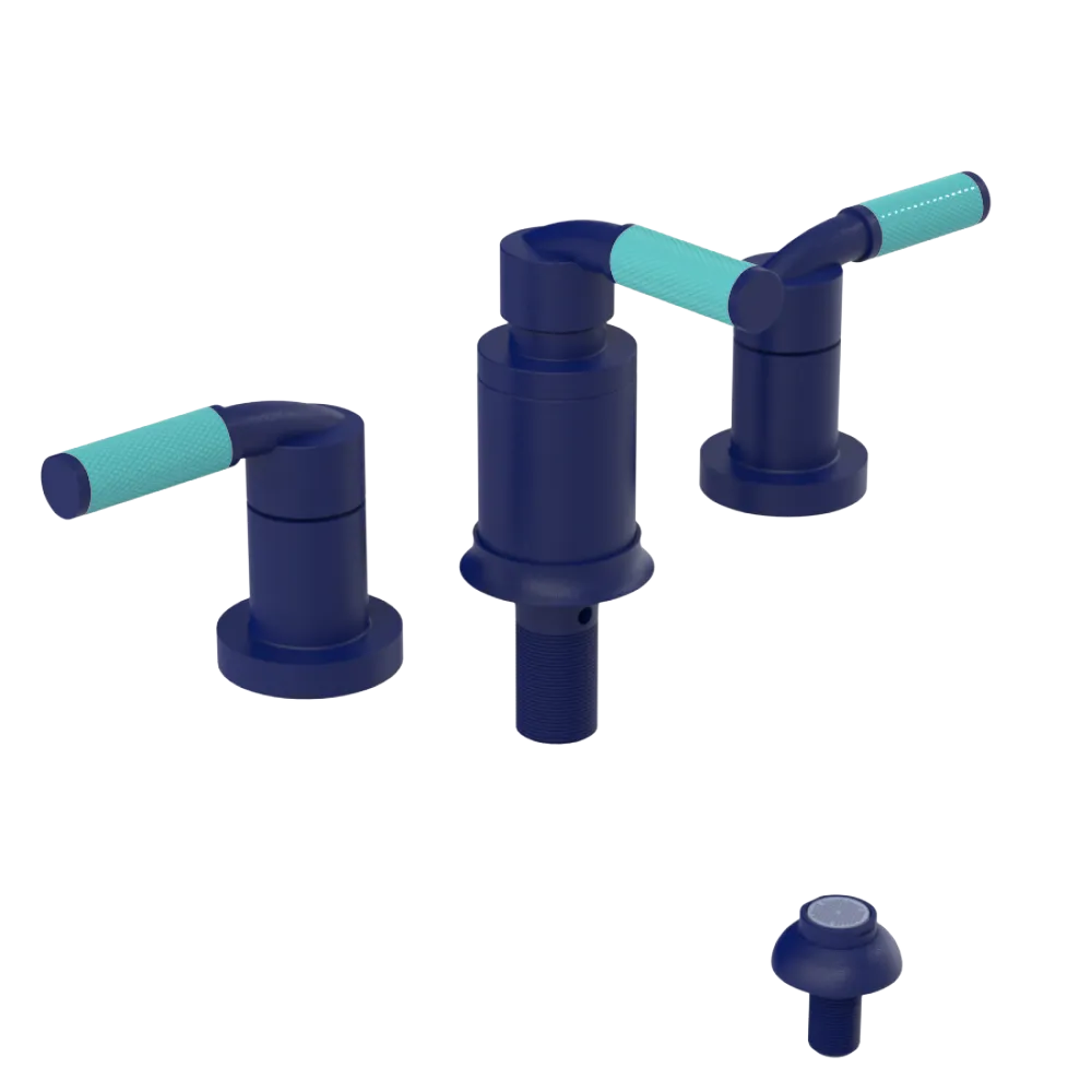 Rubinet Bidet Fitting with Spray, Diverter, and Vacum Breaker (Less Drain) Midnight Blue
