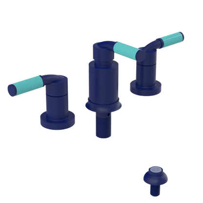 Rubinet Bidet Fitting with Spray, Diverter, and Vacum Breaker (Less Drain) Midnight Blue