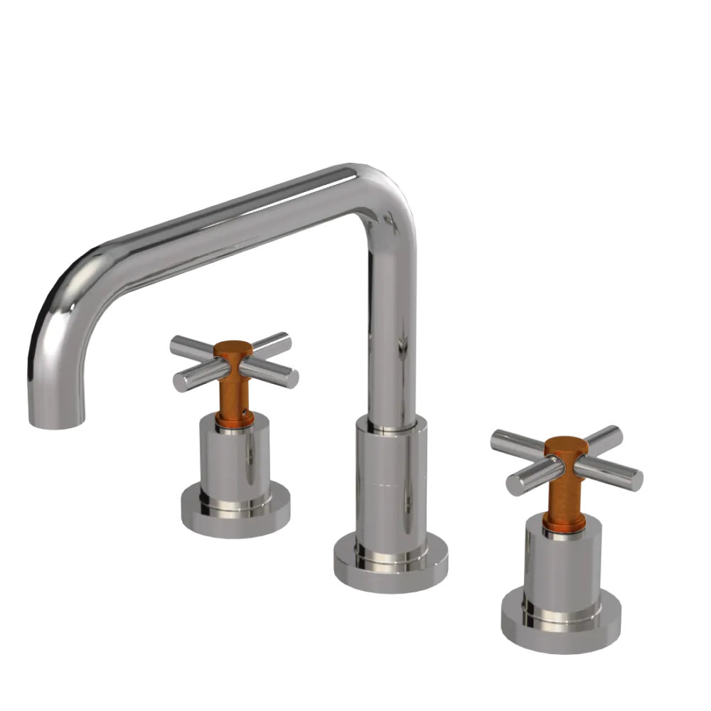 Rubinet Widespread Kitchen Set Polished Nickel