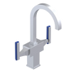 Rubinet Single Hole Dual Handle Lav. Set. (less drain) Satin Chrome