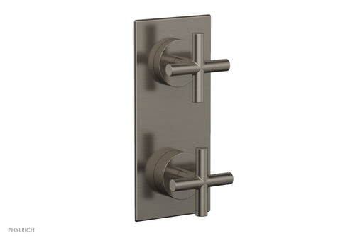 Phylrich TRANSITION - 1/2" Thermostatic Valve with Volume Control or Diverter, Cross Handles 4-012