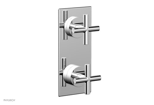 Phylrich TRANSITION - 1/2" Thermostatic Valve with Volume Control or Diverter, Cross Handles 4-012