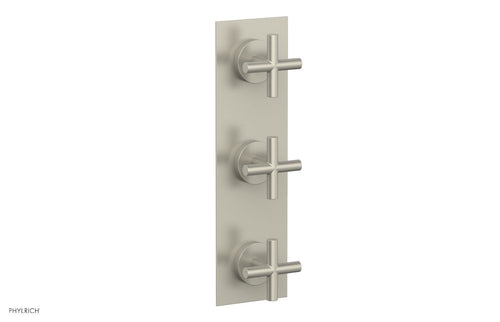 Phylrich TRANSITION - 3/4" Thermostatic Valve with Two Volume Control, Cross Handles 4-029