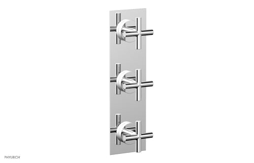 Phylrich TRANSITION - 3/4" Thermostatic Valve with Two Volume Control, Cross Handles 4-029