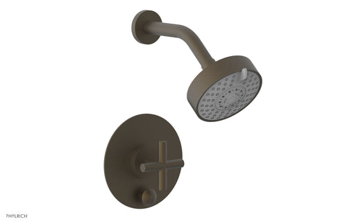 Phylrich TRANSITION - Pressure Balance Shower and Diverter Set (Less Spout), Cross Handle 4-087