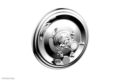 Phylrich HEX TRADITIONAL Pressure Balance Shower Plate with Diverter and Handle Trim Set 4-095