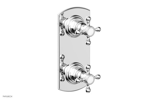Phylrich HEX TRADITIONAL 1/2" Thermostatic Valve with Volume Control or Diverter Cross Handles 4-099