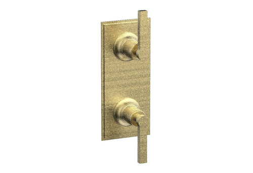 Phylrich HEX MODERN Lever Handle Pair Trim Set for Thermostatic Control with Volume Control or Diverter 4-106