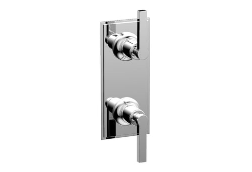 Phylrich HEX MODERN Lever Handle Pair Trim Set for Thermostatic Control with Volume Control or Diverter 4-106