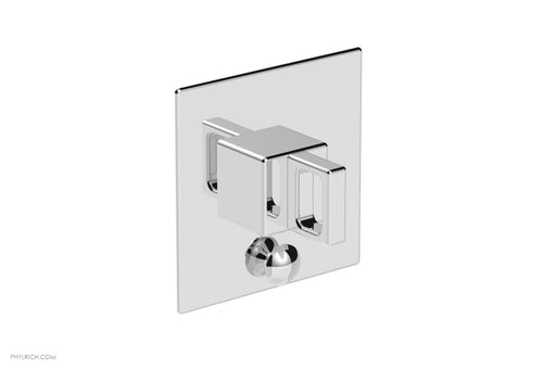Phylrich MIX Pressure Balance Shower Plate with Diverter and Handle Trim Set - Ring Handle 4-109