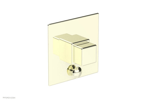 Phylrich MIX Pressure Balance Shower Plate with Diverter and Handle Trim Set - Cube Handle 4-110