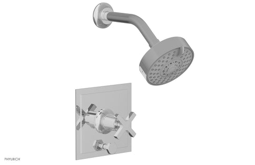 Phylrich HEX MODERN Pressure Balance Shower and Diverter Set - Cross Handle (Less Spout) 4-153