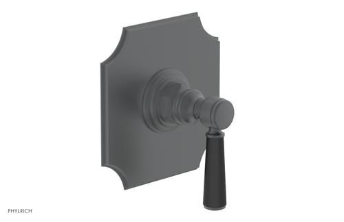 Phylrich HENRI 1/2" Mini Thermostatic Shower Trim - Satin Black Handle 4-158