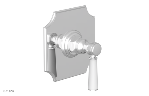Phylrich HENRI 1/2" Mini Thermostatic Shower Trim - Satin White Handle 4-158