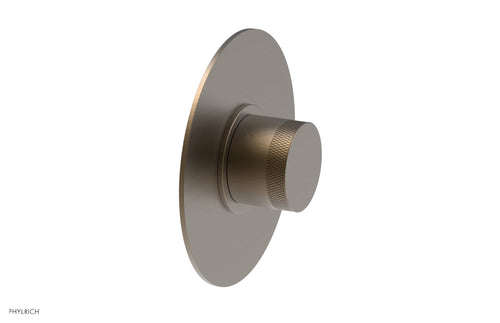 Phylrich BASIC II 1/2" Mini Thermostatic Round Shower Trim - Knurled Handle 4-172