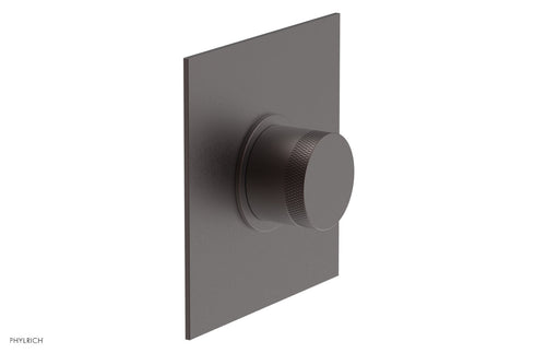 Phylrich BASIC II 1/2" Mini Thermostatic Square Shower Trim Knurled Handle 4-176