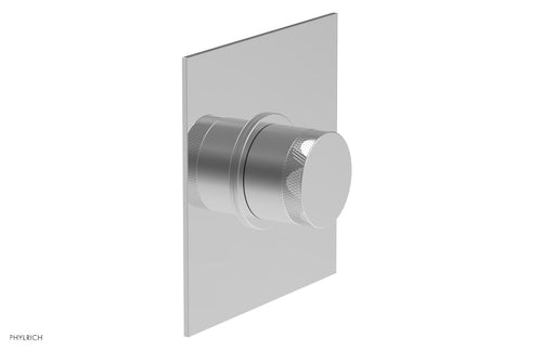 Phylrich BASIC II 1/2" Mini Thermostatic Square Shower Trim Knurled Handle 4-176