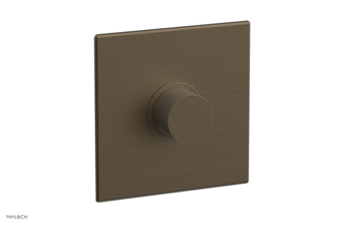 Phylrich BASIC II 3/4" Thermostatic Square Shower Trim, Smooth Handle 4-185