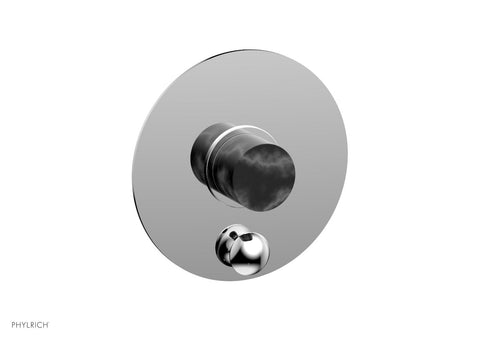 Phylrich BASIC II Pressure Balance Shower Plate with Diverter and Handle Trim Set - Black Marble 4-198