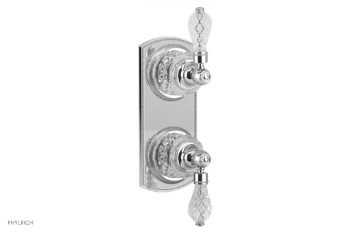 Phylrich REGENT CUT CRYSTAL 1/2" Thermostatic Valve with Volume Control or Diverter 4-206