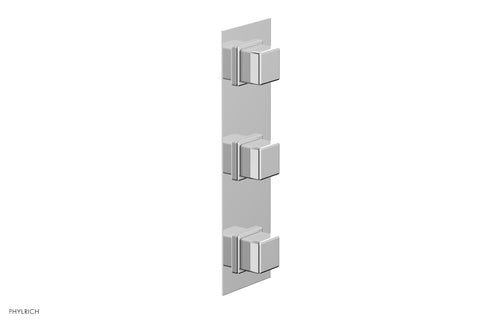 Phylrich MIX Thermostatic Valve with Two Volume Control - Cube Handles 4-218