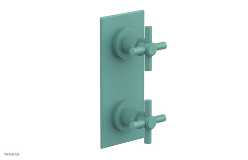 Phylrich BASIC 1/2" Thermostatic Valve with Volume Control or Diverter Cross Handles 4-350