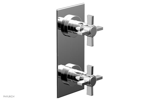 Phylrich BASIC 1/2" Thermostatic Valve with Volume Control or Diverter Blade Cross Handles 4-356